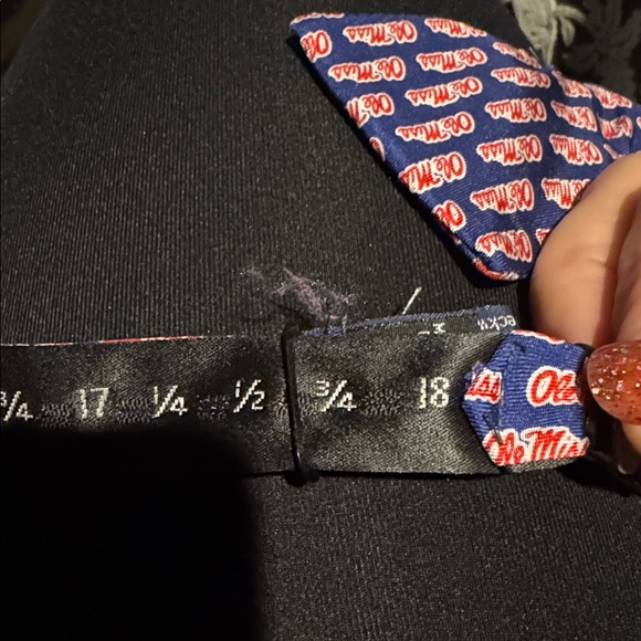 Ole Miss silk bow tie adjustable - Picture 6 of 9